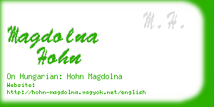 magdolna hohn business card